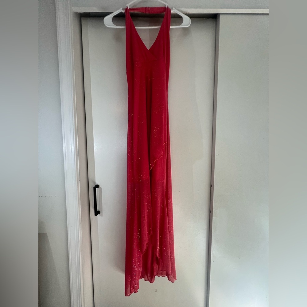 Candy Rocket Pink Sparkle High-Low Dress Size Small